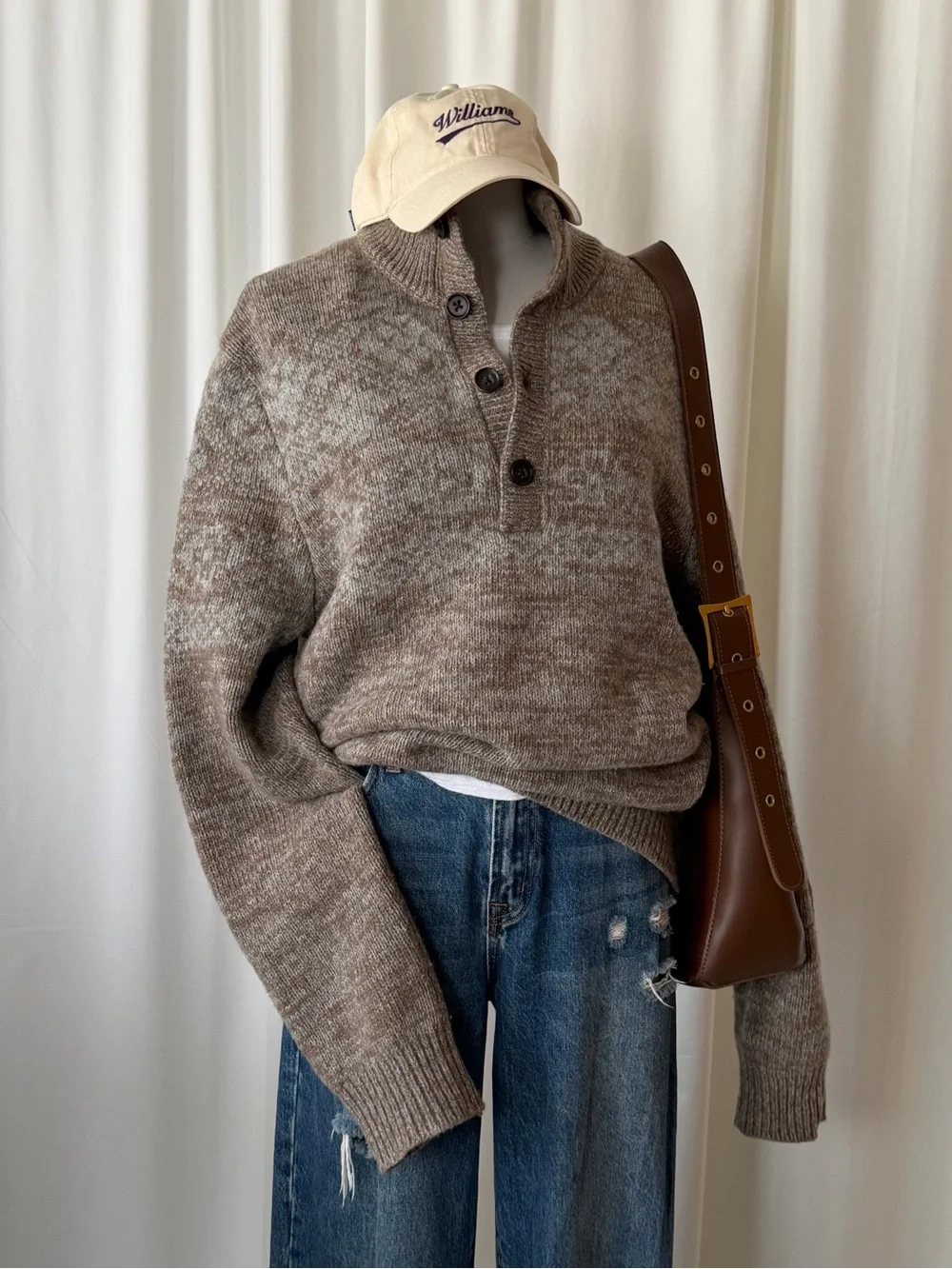 Banana Republic Extra Fine Merino Wool Sweater Large Mock Neck Sweater